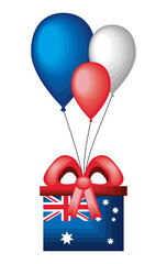 Canvas Print - australia day gift balloons