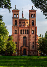 Facade Of The Catholic Church In The West Part Of The Berlin City.