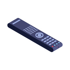 Sticker - TV Remote Isometric Composition