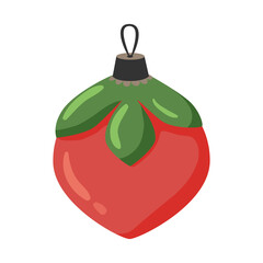 Sticker - Christmas Bauble Strawberry Composition