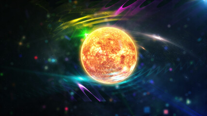 Wall Mural - sun and planet
