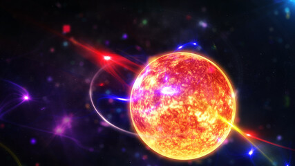 Wall Mural - sun and planet
