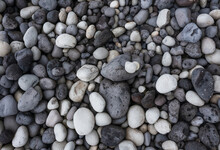 Gray And White Pebbles At Beach