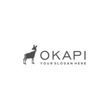 Minimalist OKAPI Animals Pet Mammals Logo Design