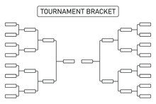 World Championship Tournament Bracket. Empty Tourney Infographics Template.