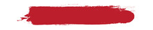 Red Brush Stroke Set Isolated On White Background. Trendy Brush Stroke Vector For Red Ink Paint, Grunge Backdrop, Dirt Banner, Watercolor Design And Dirty Texture. Brush Stroke Vector