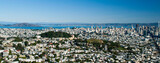 Fototapeta Miasto - Panoram on the San Francisco from Twin Picks in the morning