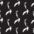 Abstract man seamless pattern design. Male art wallpaper in black and white colors.