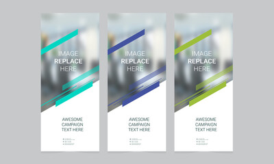 Wall Mural - Roll up banner vector template