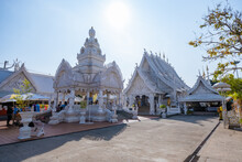 Nan Thailand December 2021, White Temple In Nan Thailand. Budism Temple