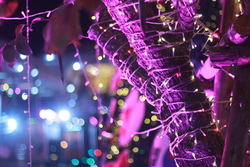 Wall Mural - Blur bokeh light bokeh abstract light background Blurred background. with color and bright on a New year Event.