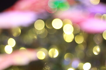 Wall Mural - Blur bokeh light bokeh abstract light background Blurred background. with color and bright on a New year Event.