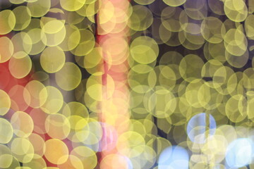 Wall Mural - Blur bokeh light bokeh abstract light background Blurred background. with color and bright on a New year Event.