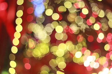 Wall Mural - Blur bokeh light bokeh abstract light background Blurred background. with color and bright on a New year Event.