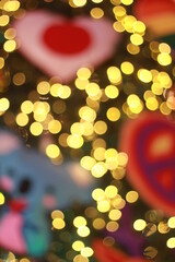 Wall Mural - Blur bokeh light bokeh abstract light background Blurred background. with color and bright on a New year Event.