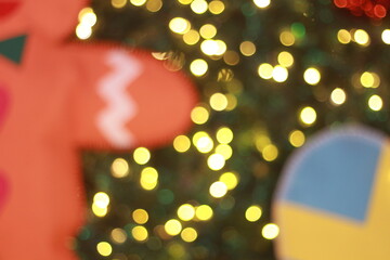 Wall Mural - Blur bokeh light bokeh abstract light background Blurred background. with color and bright on a New year Event.