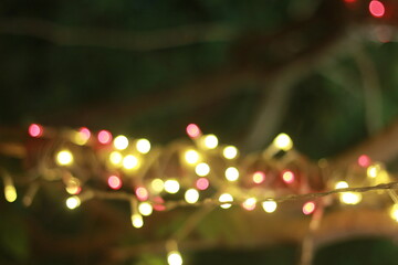 Wall Mural - Blur bokeh light bokeh abstract light background Blurred background. with color and bright on a New year Event.