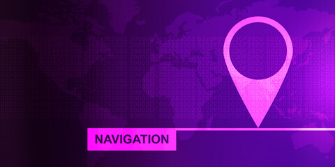 Poster - 2d rendering Red map pointer
