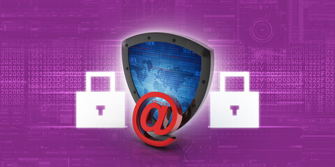 Poster - 3d rendering spam shield concept
