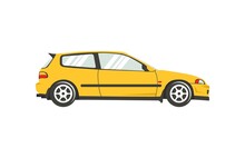  Yellow Car Types Coupe Hatchback  Vector