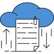 Attachment file document vector cloud compute icon