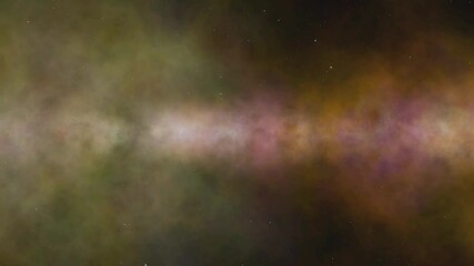 Wall Mural - artistic loop universe with colourful nebula clouds and stars animation.