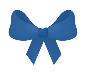 Poster - decorative blue bow