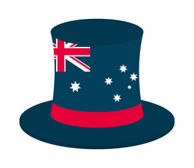 Poster - top hat with australia flag