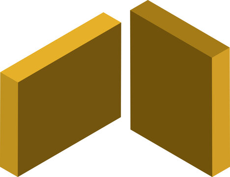 Isometric letter l. Template for creating logos, emblems, monograms