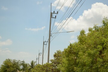 Sticker - close up pylon in country Thailand