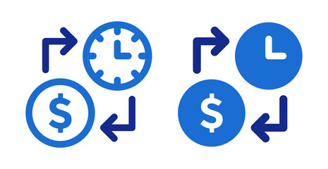 Poster - Time is money icon. Business and finance management icon vector illustration