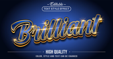 Aufkleber - Editable text style effect - Brilliant text style theme.