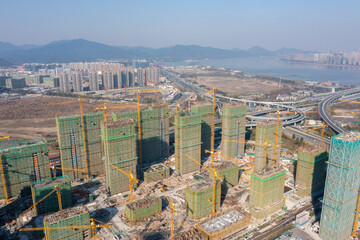 Canvas Print - Construction site in the city