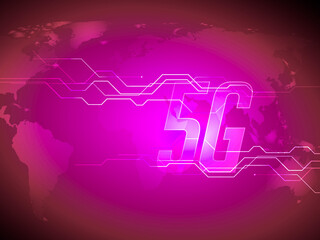 Poster - 3d rendering 5G Network 5G Connection