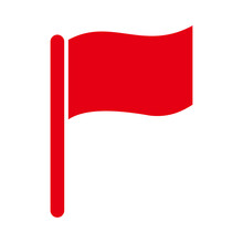 Red Flag Icon Vector Illustration On White Background