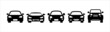 © great19 - Car icon set. Cars transport symbol. Automobile vehicle silhouette front view sign. Contain icon such as sport car, racing, sedan, off road and city car.