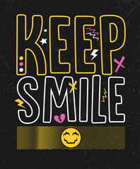 Keep smile typography poster concepts