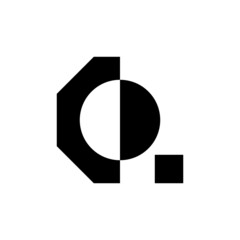 Poster - Letter Q logo. Icon design. Template elements. Geometric abstract logos 