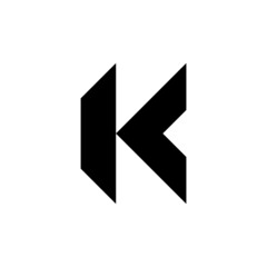 Poster - Letter K logo. Icon design. Template elements. Geometric abstract logos