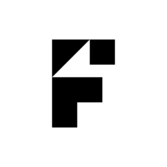 Poster - Letter F logo. Icon design. Template elements. Geometric abstract logos