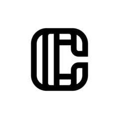 Poster - Letter C logo. Icon design. Template elements. Geometric abstract logos