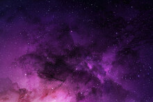 Nebula And Galaxies In Space. Artist Render. Colorful Deep Space. Universe Concept Background.