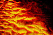 Incandescent Flowing Lava As Grunge Background Or Web Banner