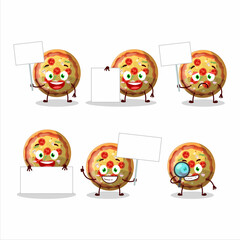 Poster - Pizza gummy candy cartoon character bring information board