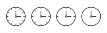 Clock Icon Set. Time. Lifetime. Vector On Isolated Background. EPS 10