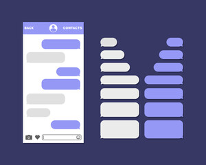Poster - Chat icon. Message bubble icon. Conversation. Social media concept. Vector on isolated background. EPS 10