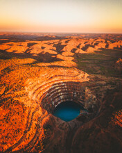 Aerial View Of An Old Uranium Mine In Australia, In Queensland.
