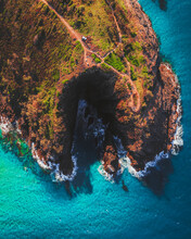 Aerial View Of Hell's Gate, A Lookout Point With View Over The Coral Sea, Queensland, Australia..