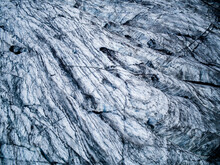 Aerial View Of Glacier Solheimajokull In South Iceland.