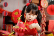 young chinese girl making traditional chinese 